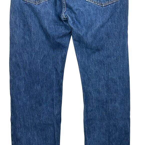 Levi's 501 Jeans Mens 34x34 Blue Dark Wash Button Fly Straight Leg Cotton - Picture 10 of 12